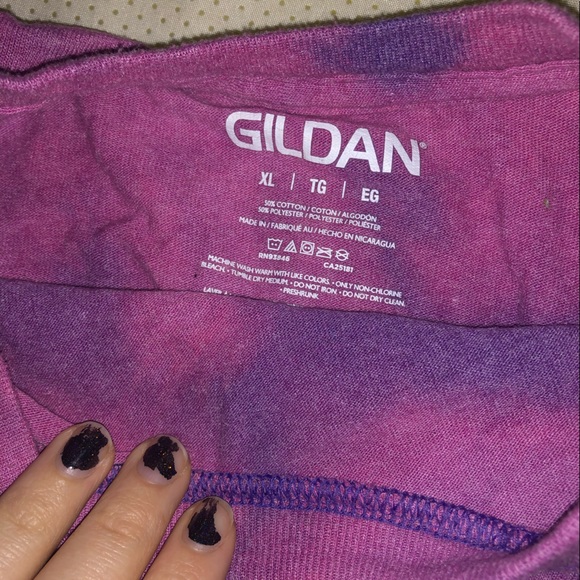 Purple and pink tie dye T-shirt xl - Picture 2 of 2